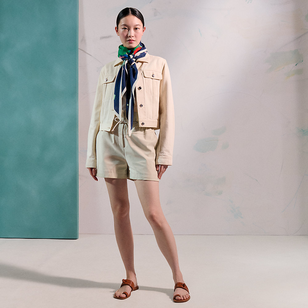 Robe Legere三角巾- 藍色| Hermès 愛馬仕台灣地區官網